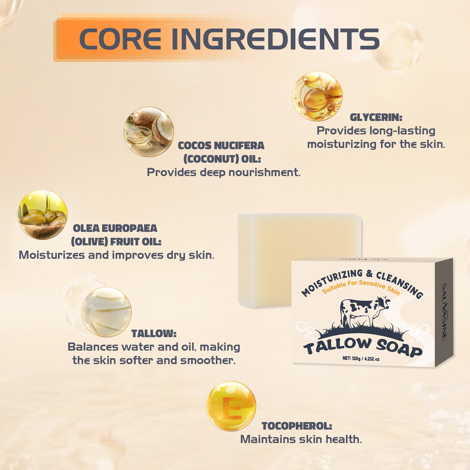Tallow Soap Tallow Soap 120g Moisturizing