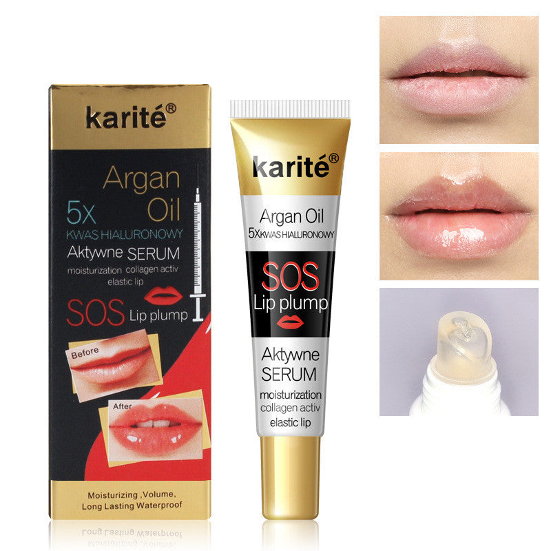 Lip  glaze with transparent lips