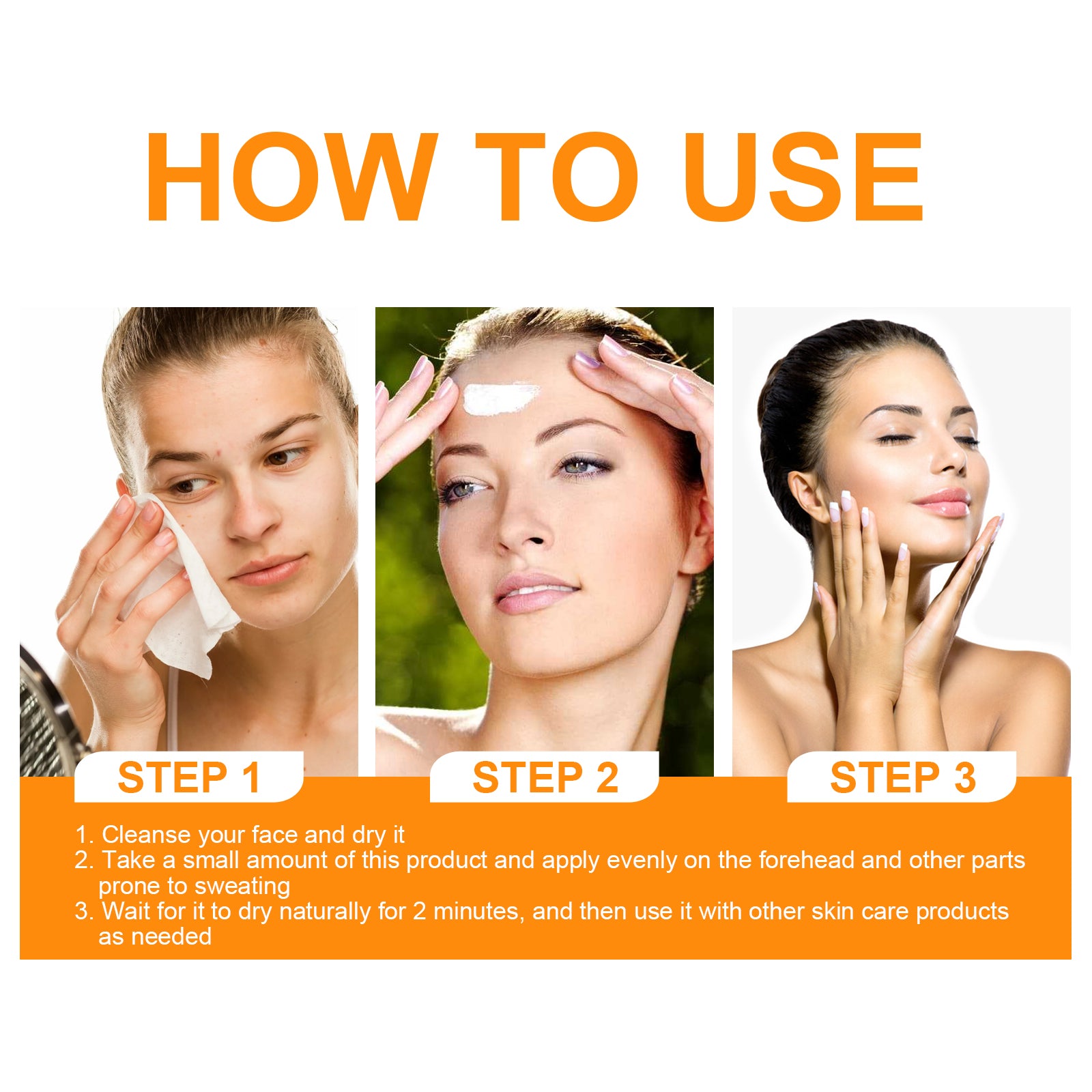 AMZ Facial Sweat-Absorbing Lotion Gently Cleanses The Facial Skin, Refreshing And Skin-Friendly, Long-Lasting Oil-Control, Facial Antiperspirant Lotion